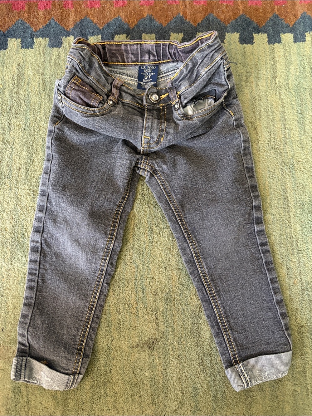 U.S. Polo Assn. Toddler Black Denim Jeans